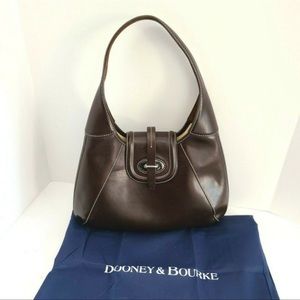 Dooney & Bourke Florentine Toscana Front Stitch Espresso Hobo